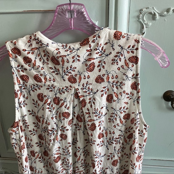 Lucky Top Sleeveless V-Neck Print Sz S Crop Top - Picture 12 of 15